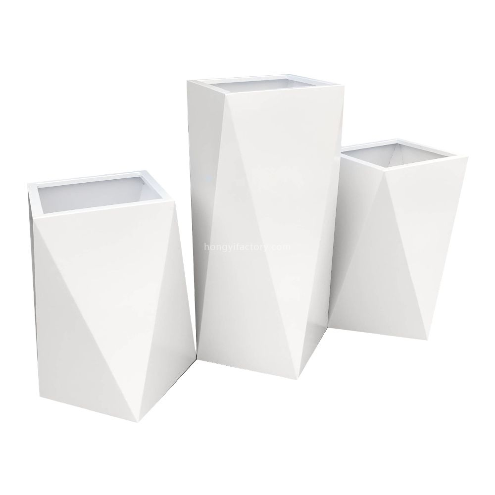 Metal Black Rectangular Plante