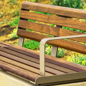 Bench Seat Outside Public Park Wood Comp