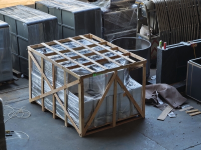 Regular bulk cargo packaging wooden rack